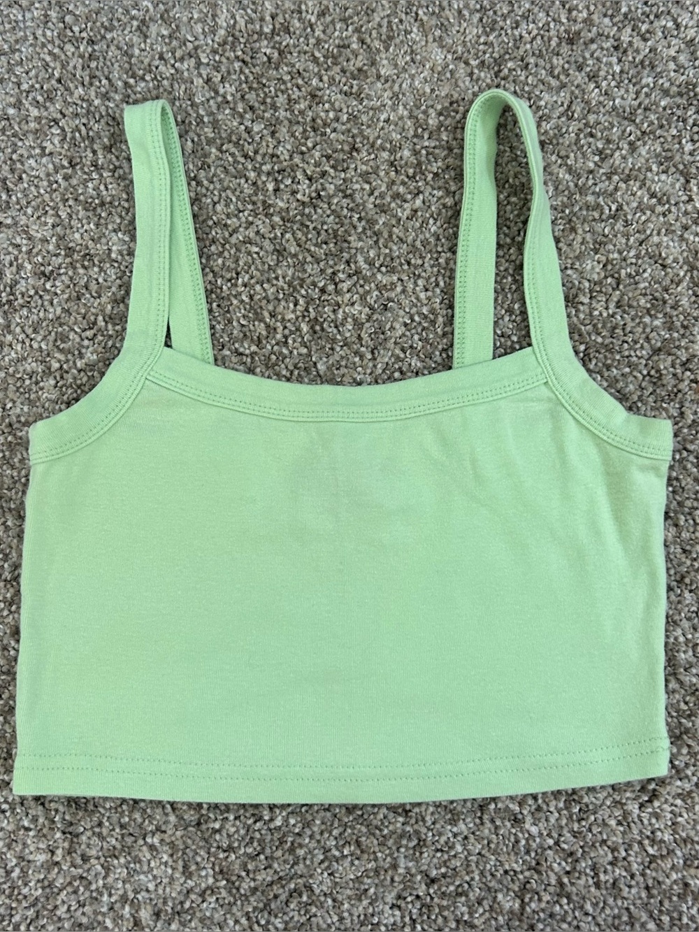 Forever 21 Light Green Cropped Tank Top